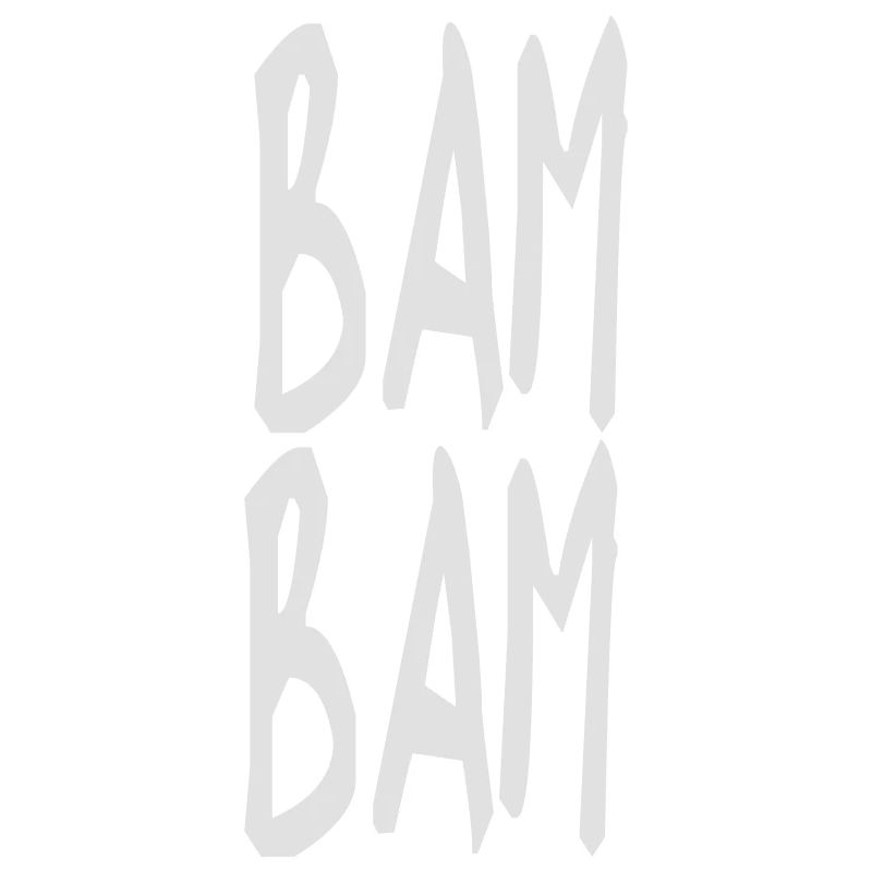 BAM BAM text motif singing gift idea
