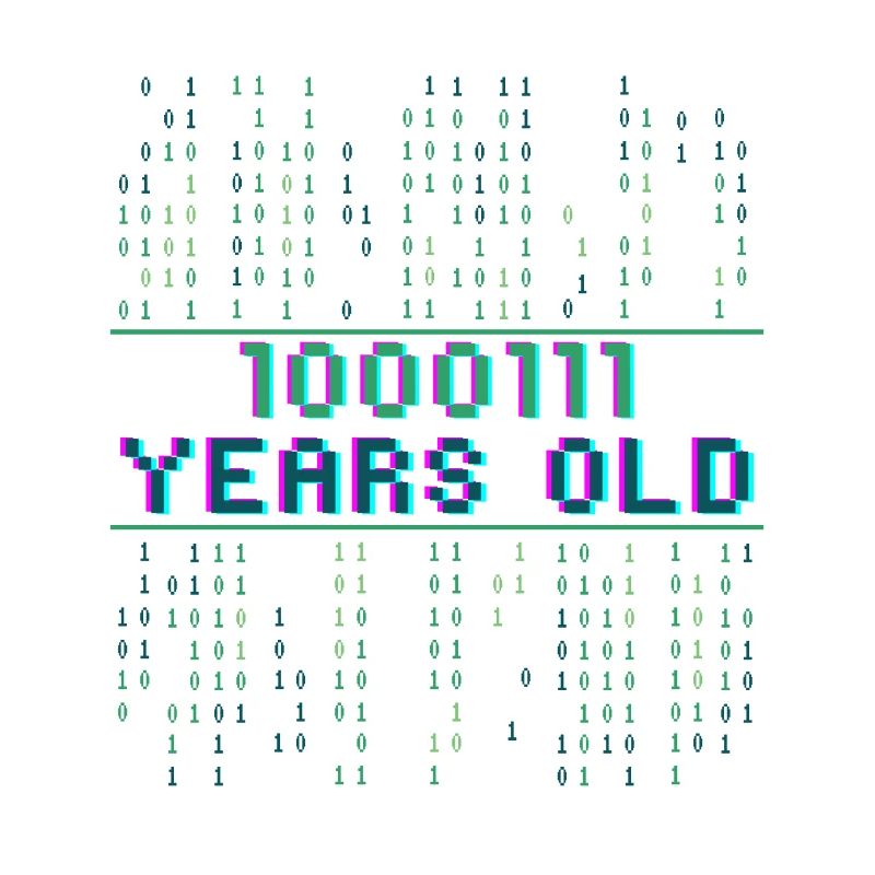 71st Birthday 71 years old Binary Code Coder