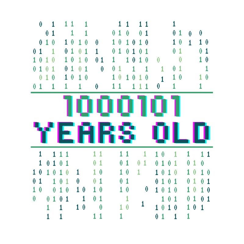 69th Birthday 69 years old Binary Code Computer Science