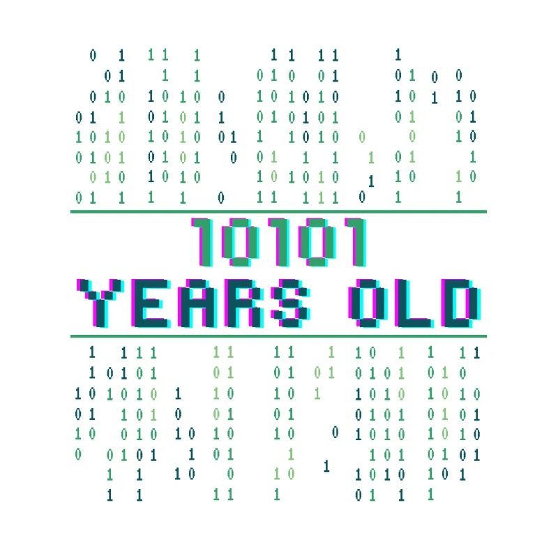 21st birthday 21 years old Binary Code Computer Science