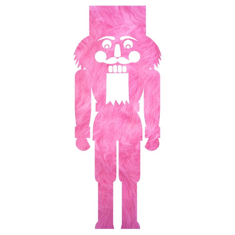 Nutcracker Plush Fluffy Christmas Pink Cool