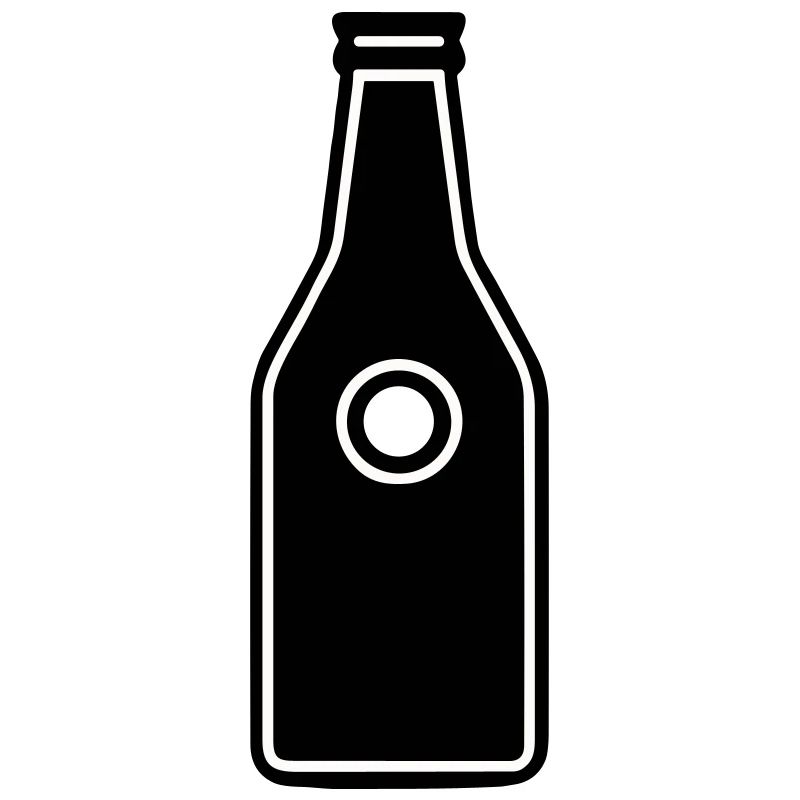 einfaches Piktogramm einer Flasche