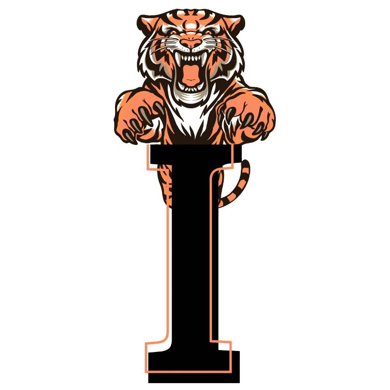 Letter i tiger - gift idea