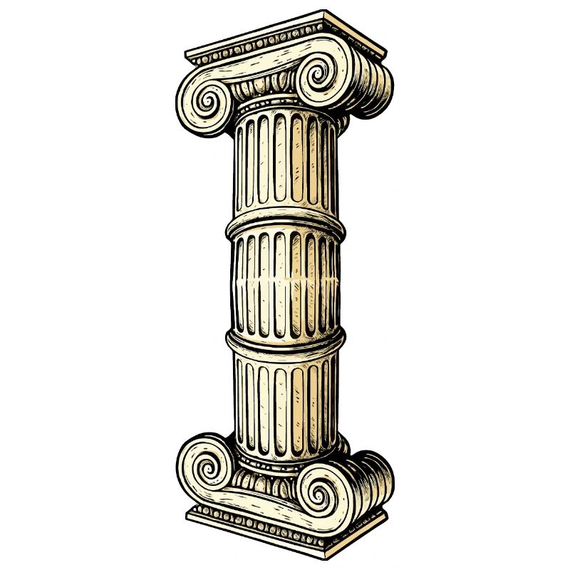 Antique column column illustration