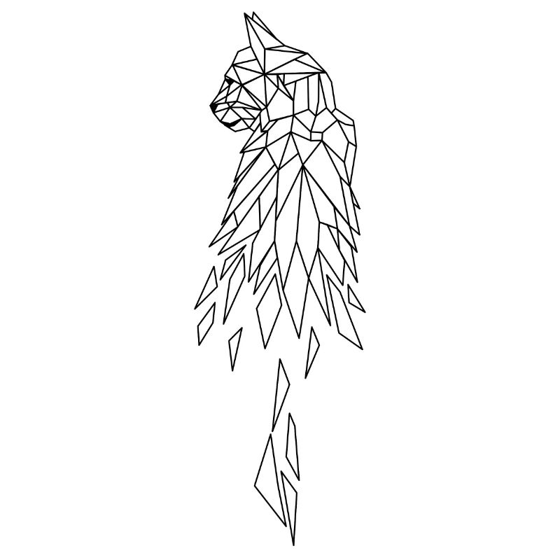 Polygone de chat transparent