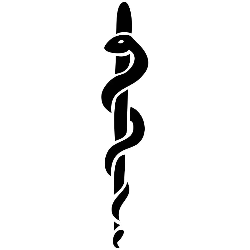 bâton d'Asclépios Esculape médecin