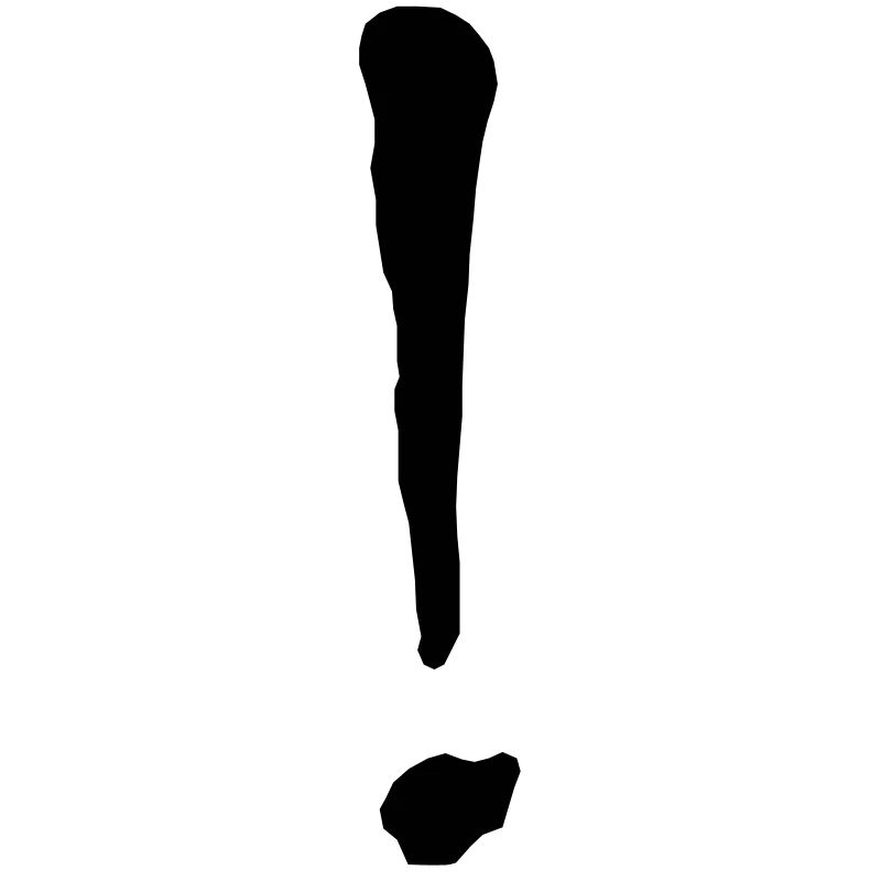 Point d’exclamation / Point d’exclamation en noir