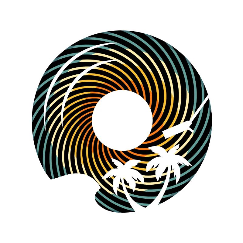 Vinyle Retro Beach Sunset