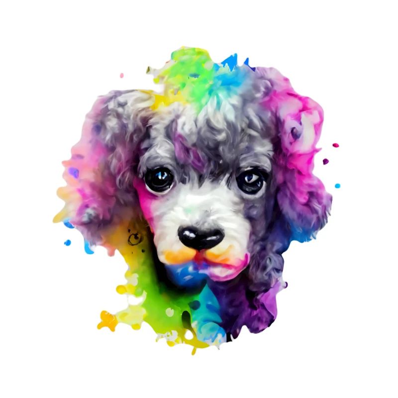 Conception de caniche en couleur