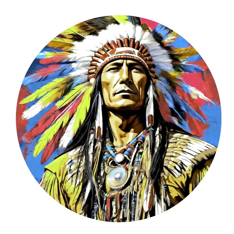 winnetou,indianer,illustration,graffiti,bunt