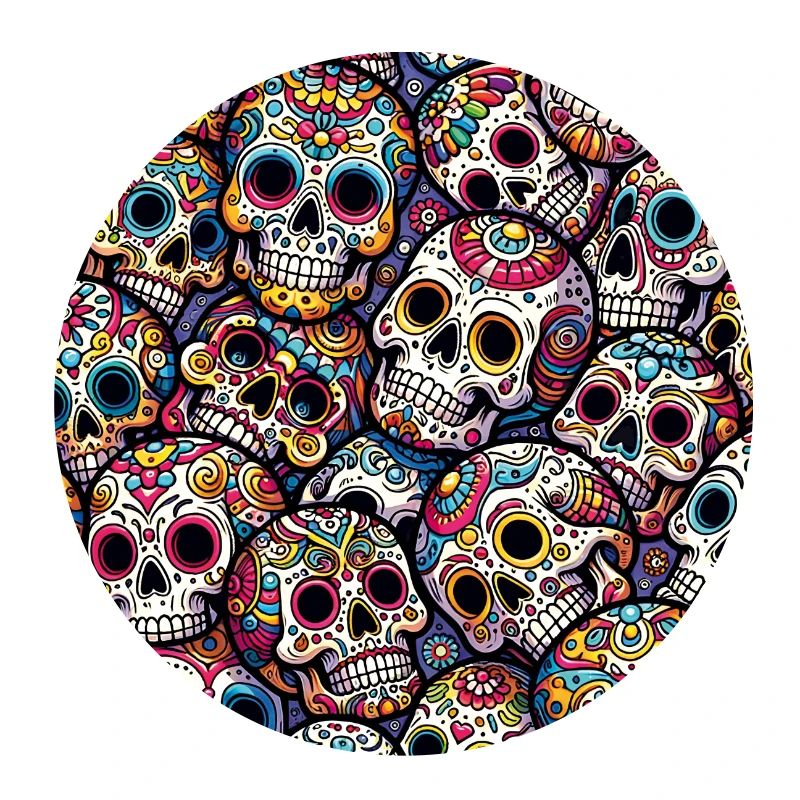 Colorful decorative skull pattern