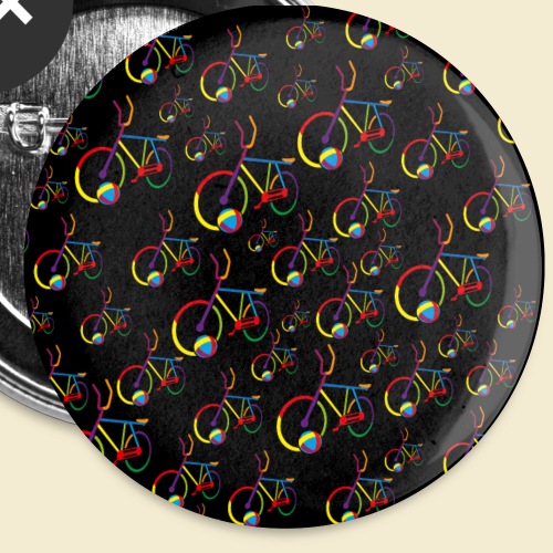 Radball | Cycle Ball Rainbow | Muster - Buttons klein 25 mm (5er Pack)