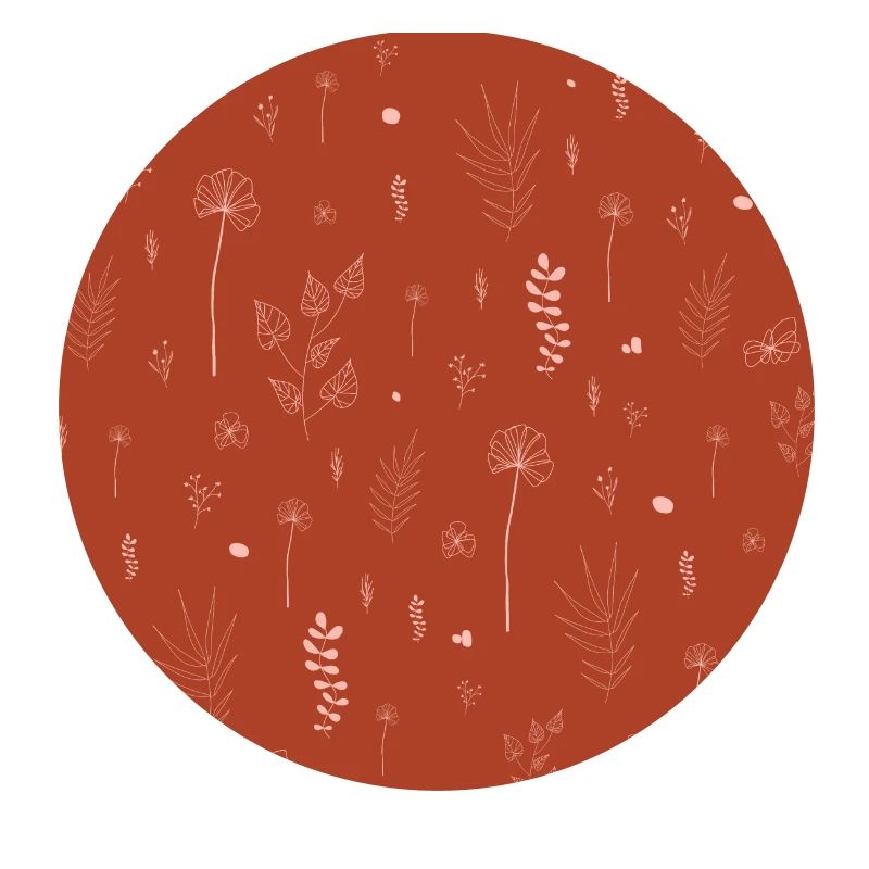 Wild Botanical Pattern Terracotta Edition