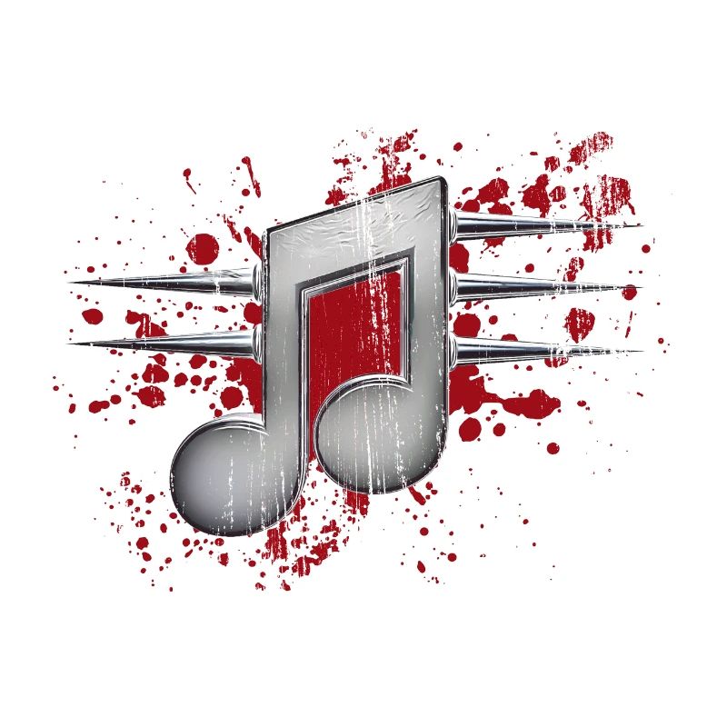 Musical note with spines