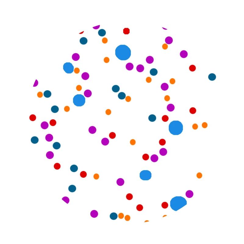 Points de couleur d’art abstrait