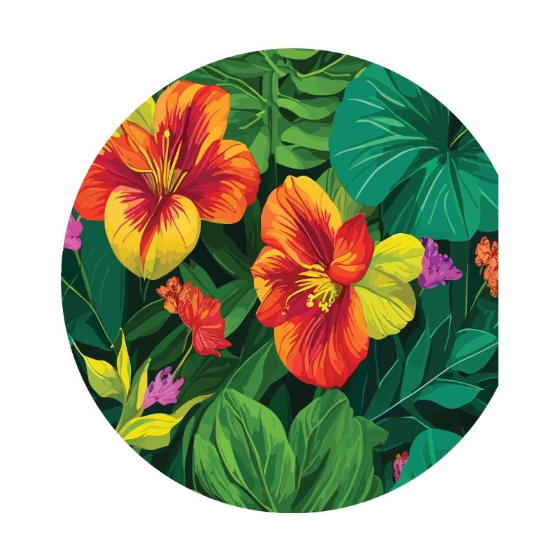 Jungle Pattern Tropical Pattern Rainforest Flowers