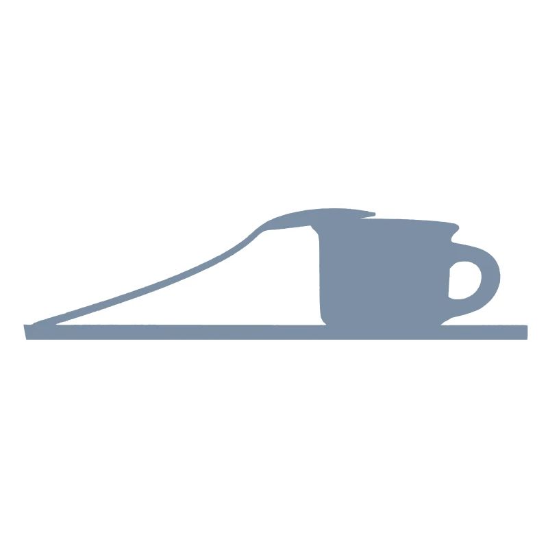 Spoon resting on cup - vector