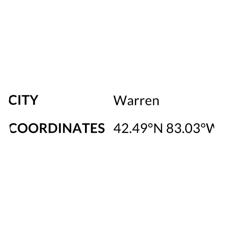 Warren Michigan USA coordinates