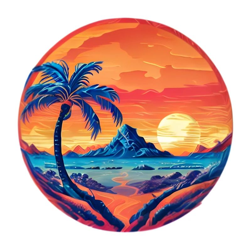 Complément Vintage Beach Landscape