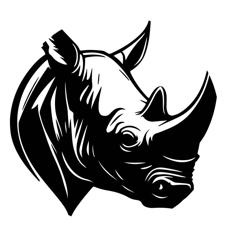 Tête d’animal de rhinocéros