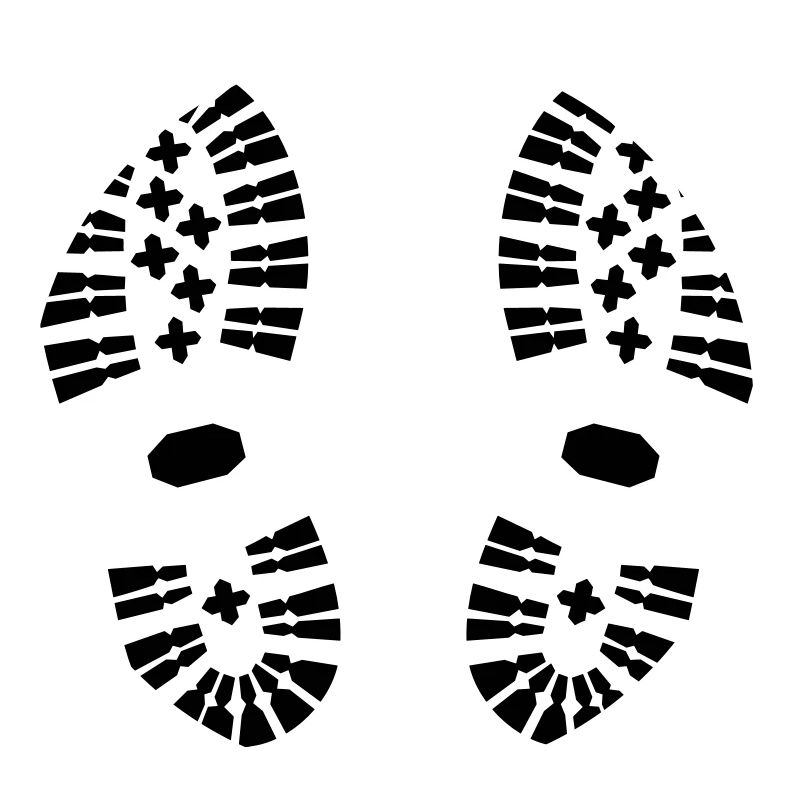 cheminer - chaussure, Empreinte