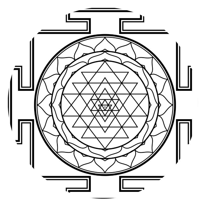 Sri Yantra (schwarz)