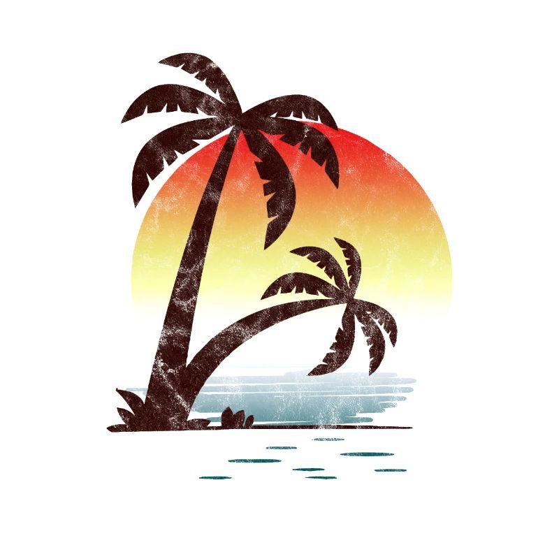 Sommer Strand Palmen