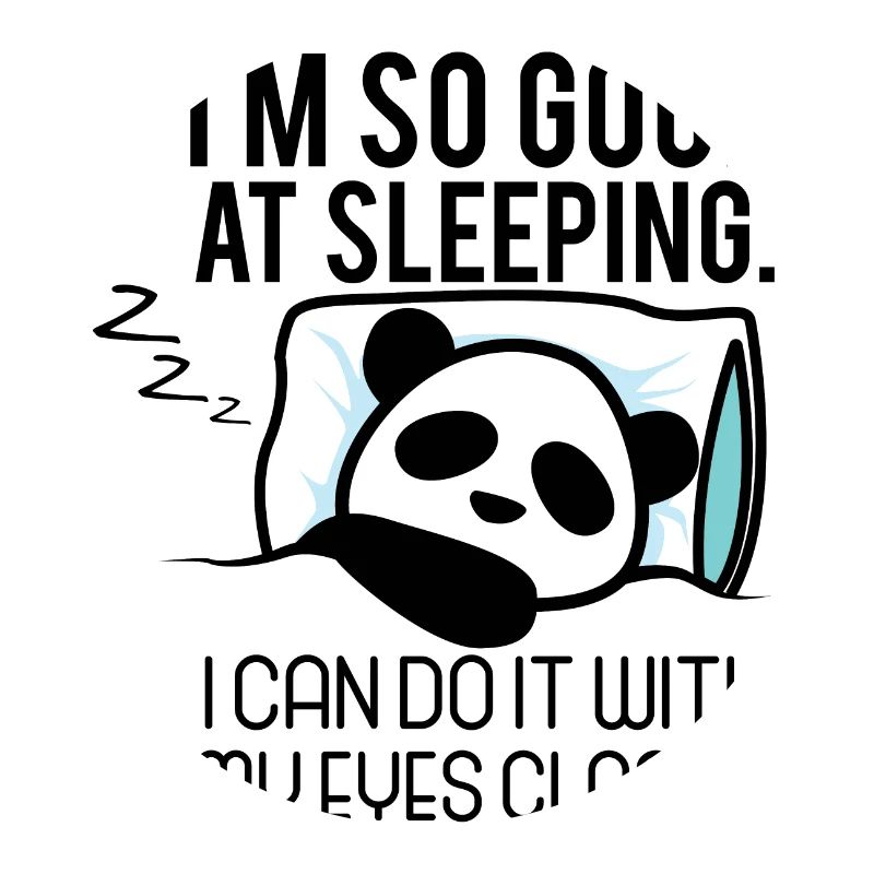 Panda master chilling in sleeping bed sleepyhead