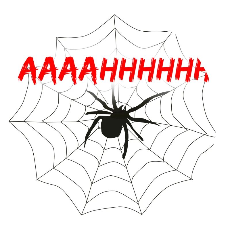 Angst vor Spinne mit Netz