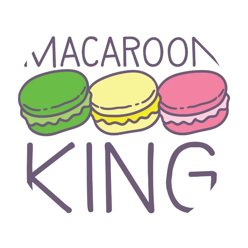 roi de macaron avec de jolis macarons colorés