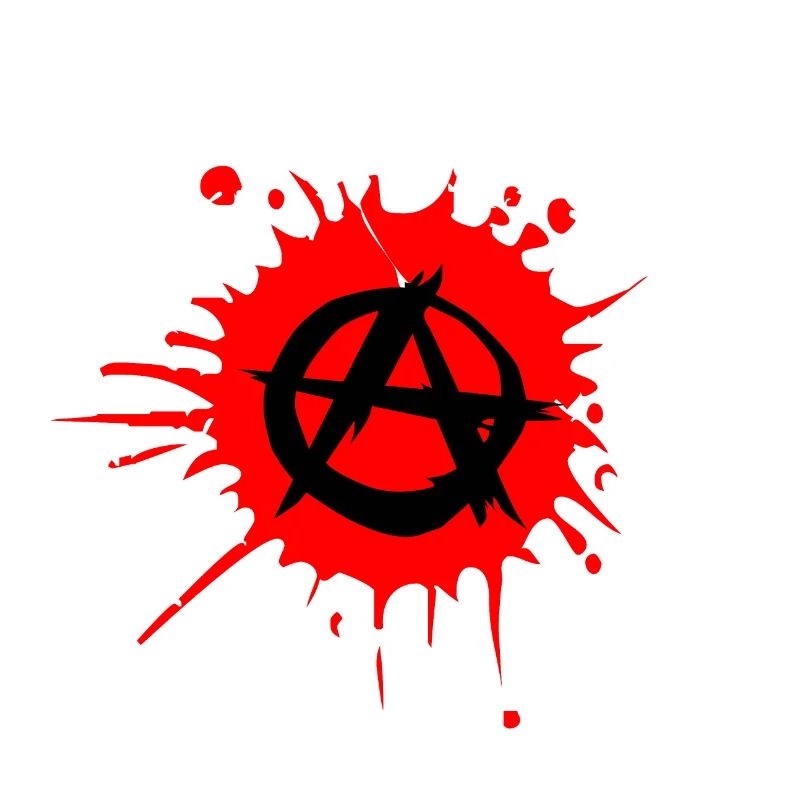 Anarchy, red splashes