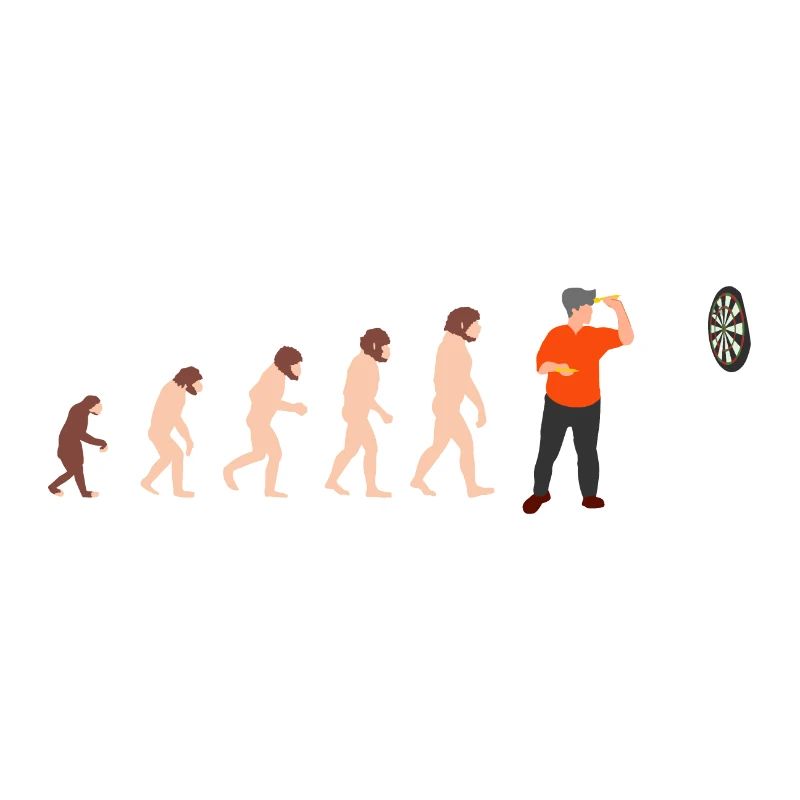 Human Evolution Darts Player Funny Gift Idea