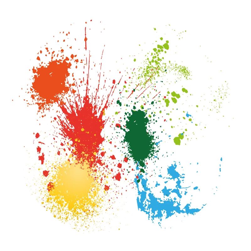 Color Blick Splashes Painter Gift Stain Colorful