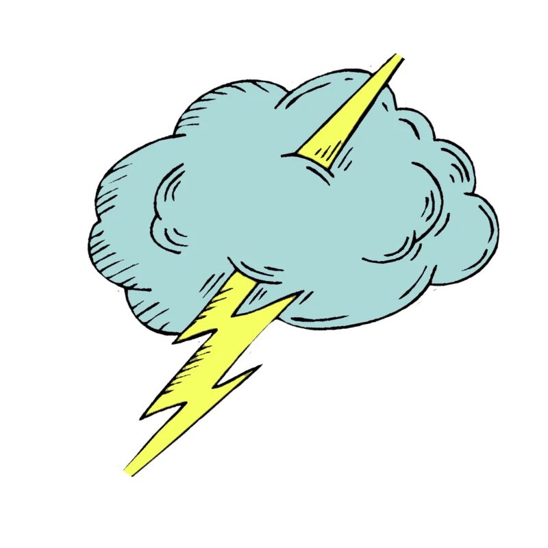 Thunder! Lightning Storm with Cloud