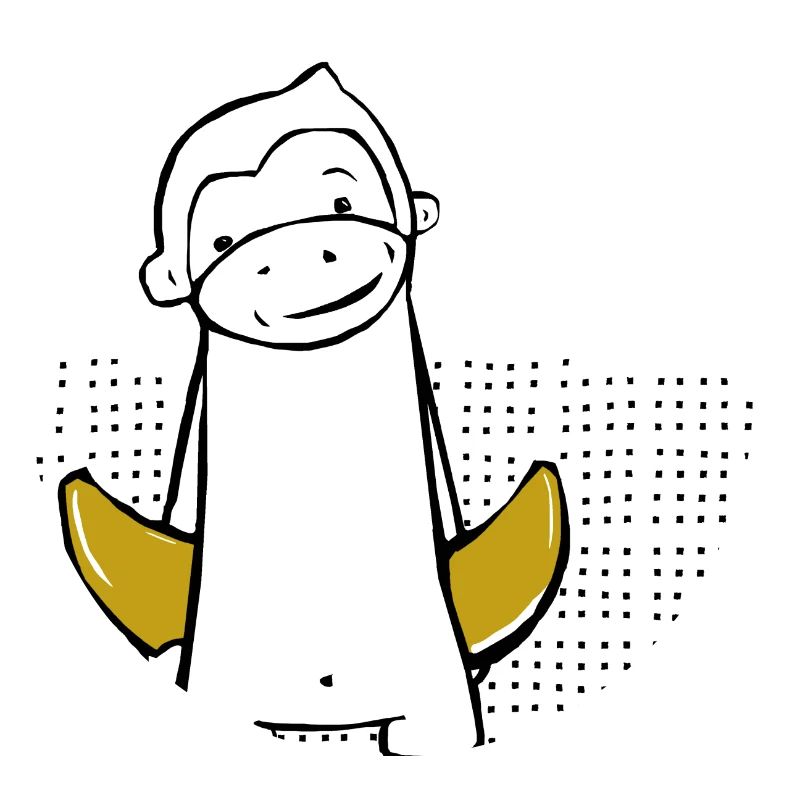 Singe à la banane