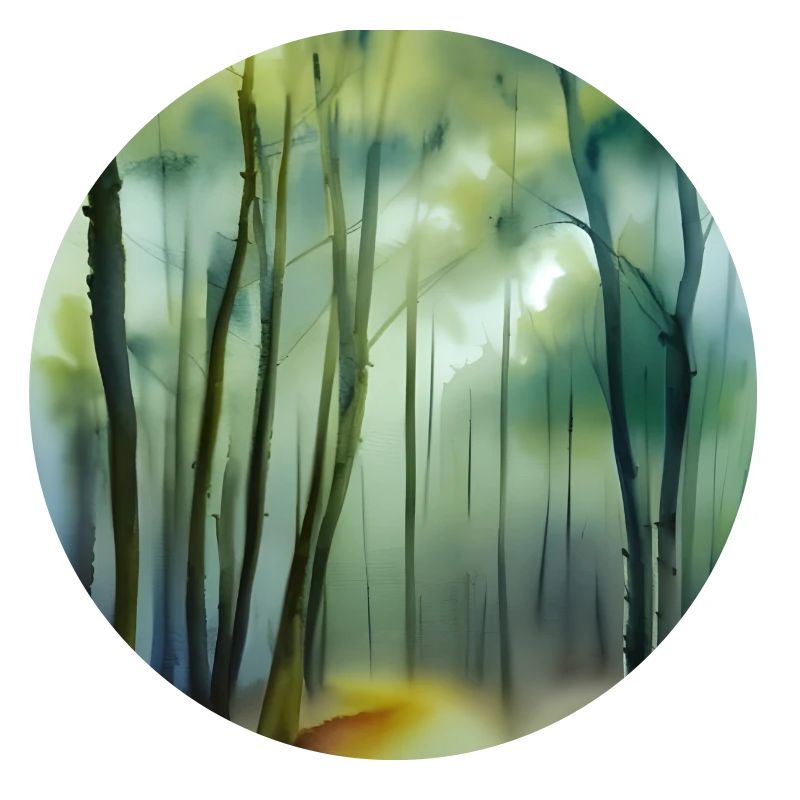 Brouillard dans la forêt de couleurs d’eau