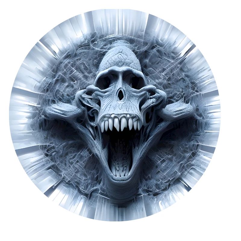 Affenschädel, Crâne de singe, Schädel, Art numérique