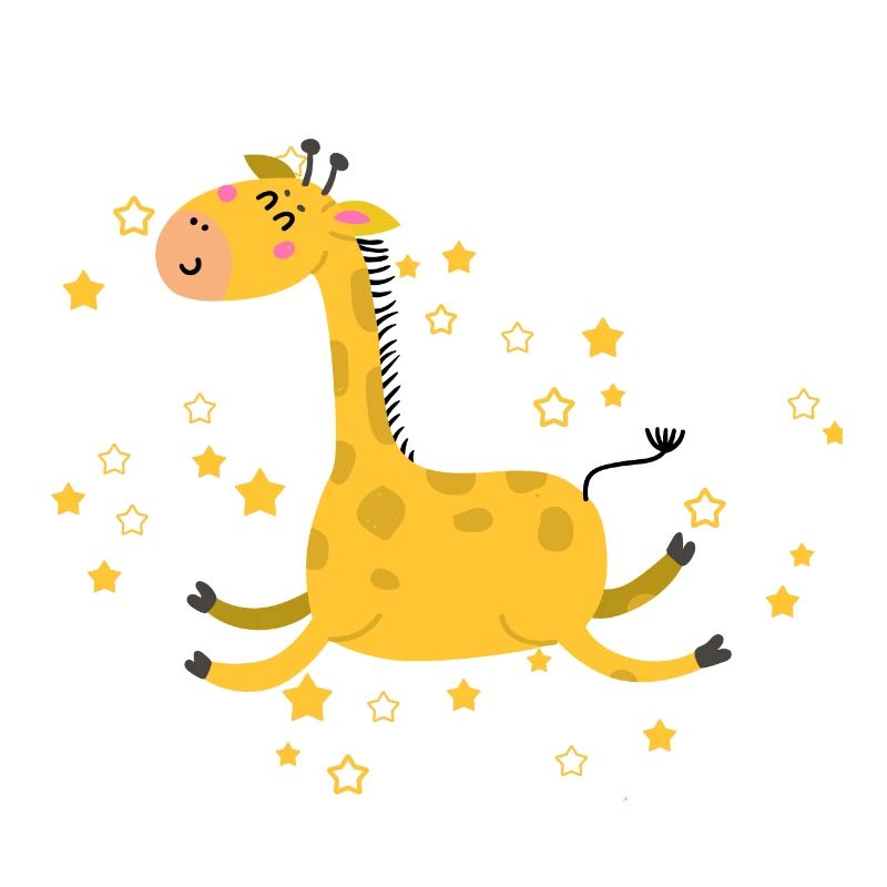 Giraffe mit Sternen | Modern | Boho-Style Kinder