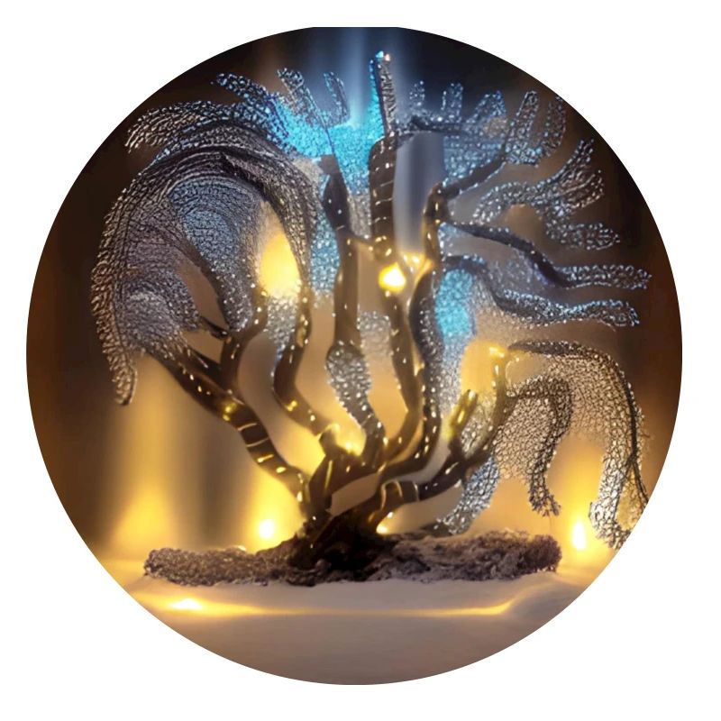 old tree with lights