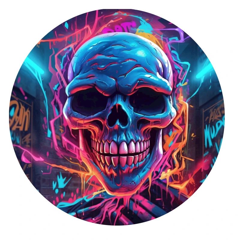 Elektro Skull Graffiti