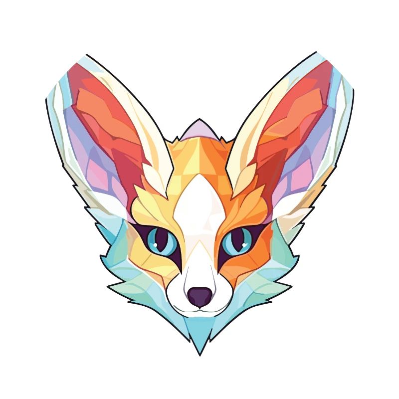 Fennec Fox Aquarelle colorée Illustration d’animaux