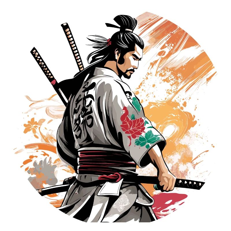 Samurai mit Schwertergrafik