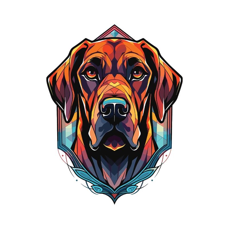 Rhodesian Ridgeback chien aquarelle colorée animal de compagnie