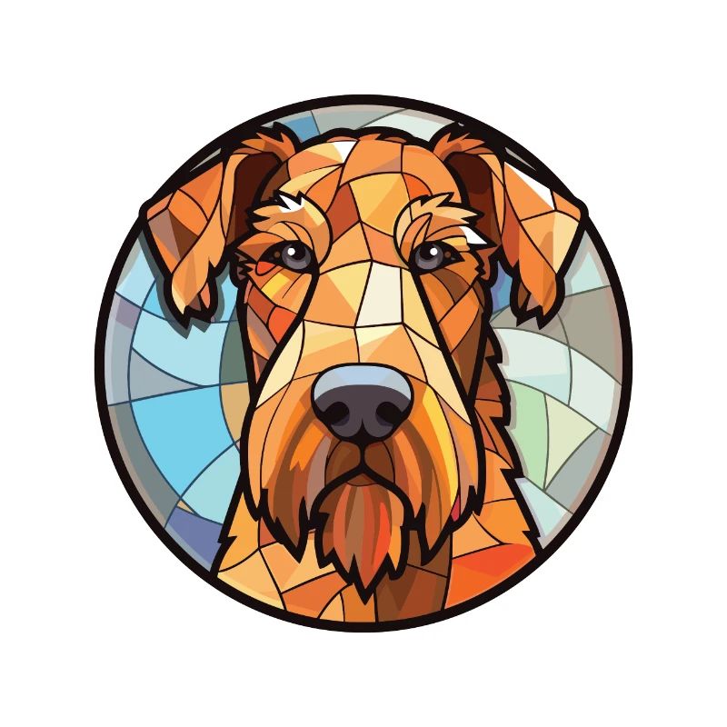 Airedale Terrier Hunderasse Aquarell Illustration