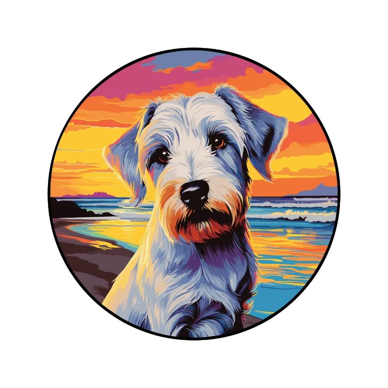 Sealyham Terrier Hunderasse Bunte Karikatur Wasserc