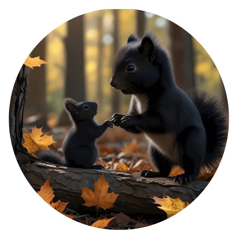 Mutter Eichhörnchen und ihr Baby Kanada
