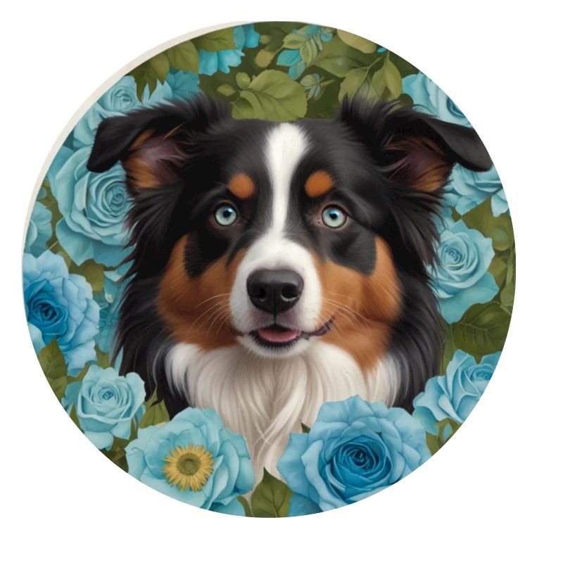 Blue-eyed Australian Shepherd Dog