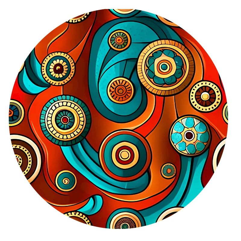 Modern Ajrakh Seamless Pattern