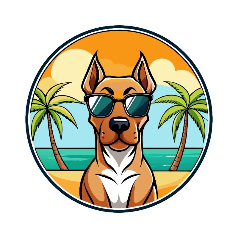 Rhodesian Ridgeback Hunderasse Cartoon Sonnenbrille