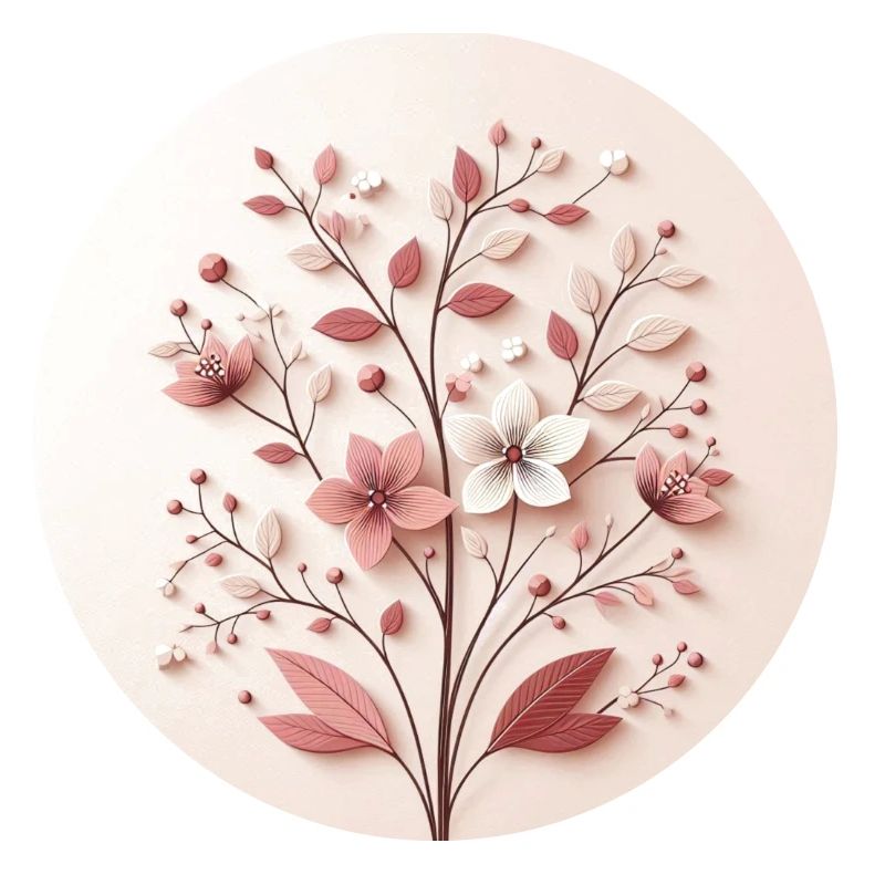 Mes Fleurs - ein hübsches Blumenmuster auf rosa Hintergrund